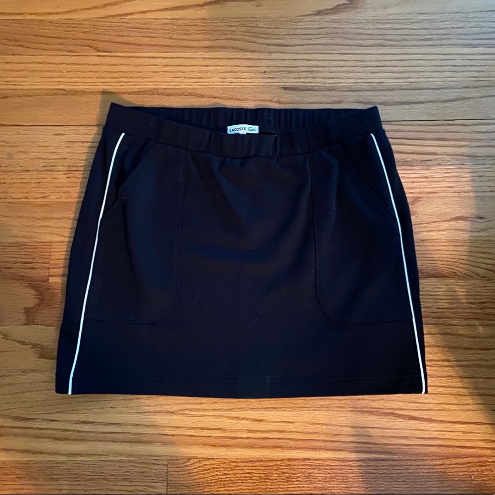 Lacoste black & white stripe athletic skirt 42
